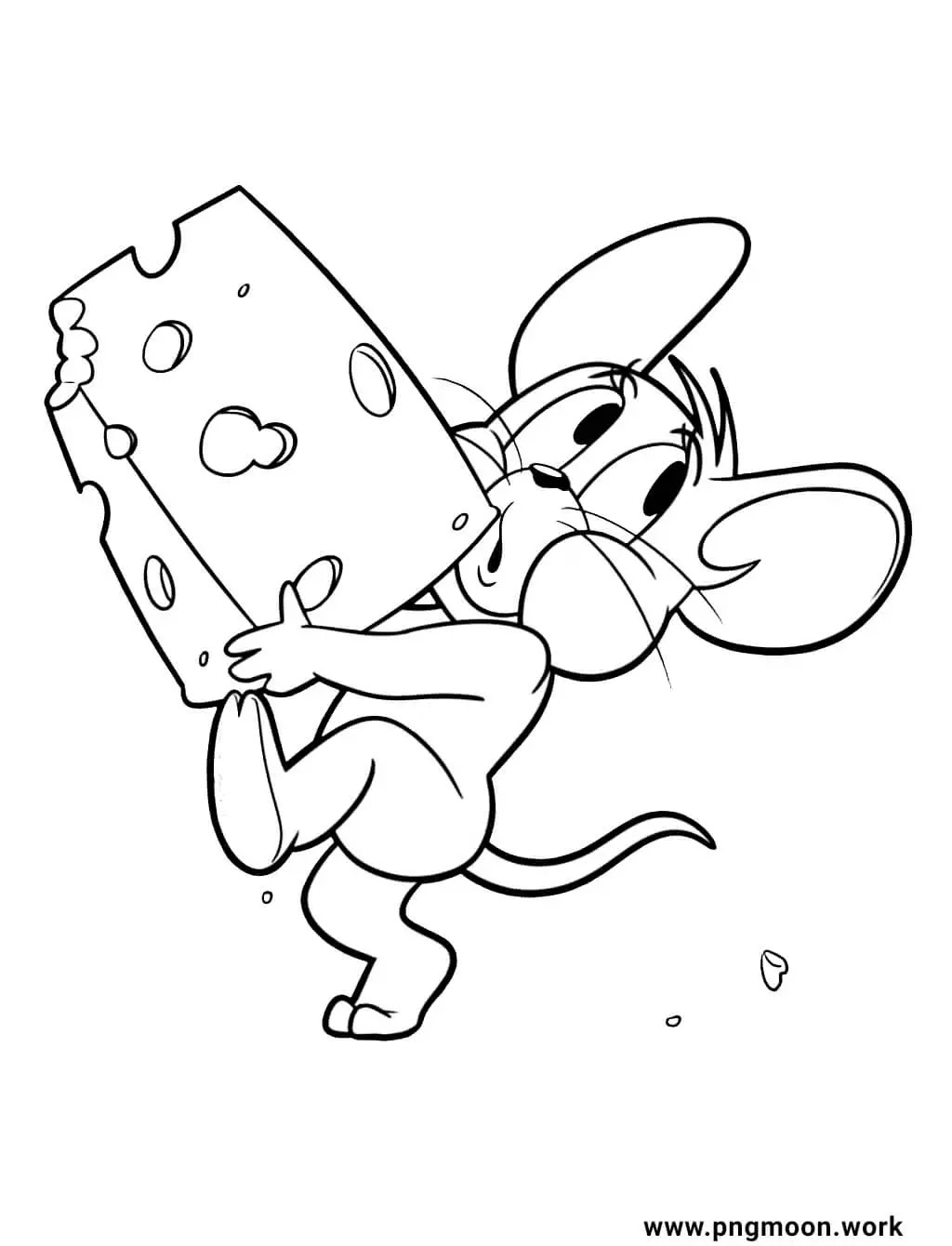 Jerry escape with cheese