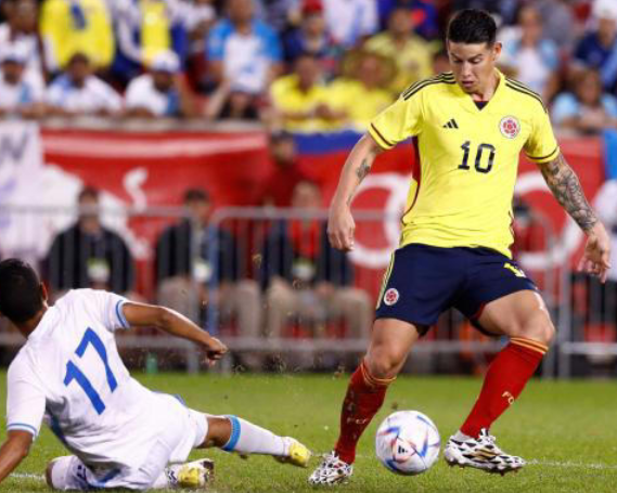 El gol de James Rodriguez que le da a Colombia la ventaja contra Guatemala