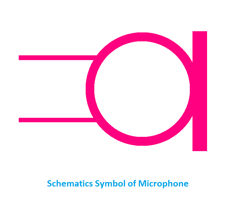 schematics symbol of microphone, microphone symbol