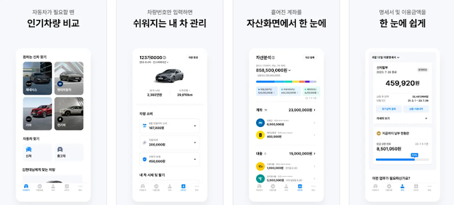 ◈ 현대캐피탈 앱 주요 기능 (내차시세, 내차팔기, 신차할부, 대출계산기)