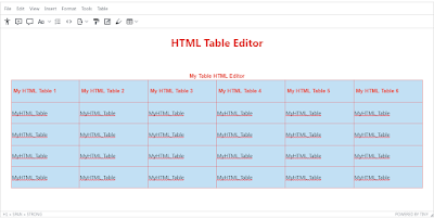 HTML Table Editor Online - HTMLTable.Org