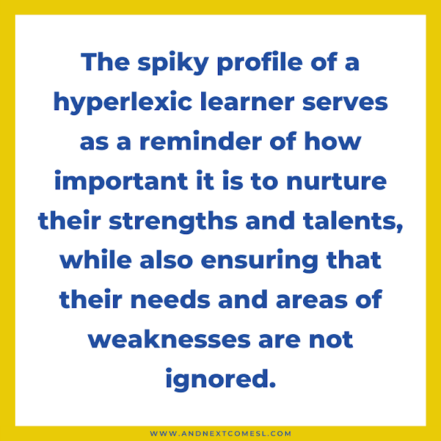 Spiky profile meaning for hyperlexia