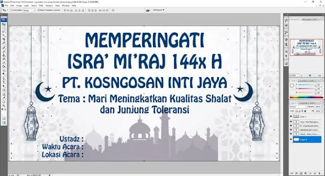 banner isra miraj corel draw