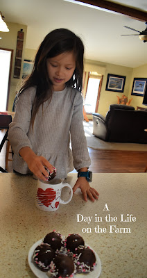 Girl making hot chocolate