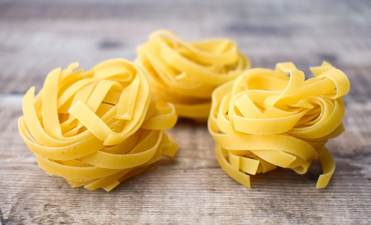 bundles of tagliatelle