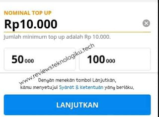 transfer dana ke ovo-masukkan nominal top up