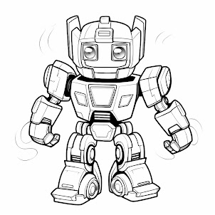 Coloring Book Cool Robot Classic
