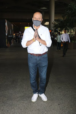 Anupam Kher spotted at Airport arrival