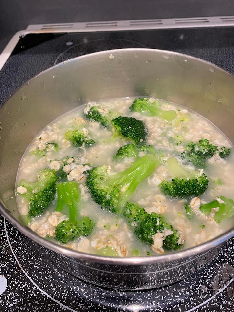 oatmeal, broccoli, breakfast, soup
