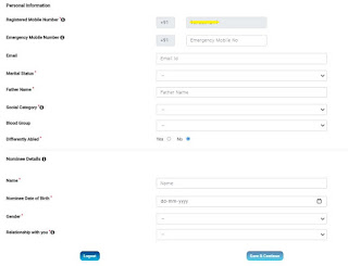 Personal Information eShram