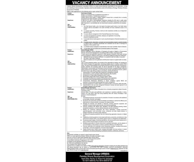 Pakistan Mineral Development Corporation (PMDC) Jobs 2023