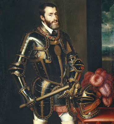 Holy Roman Emperor Charles V in armor.