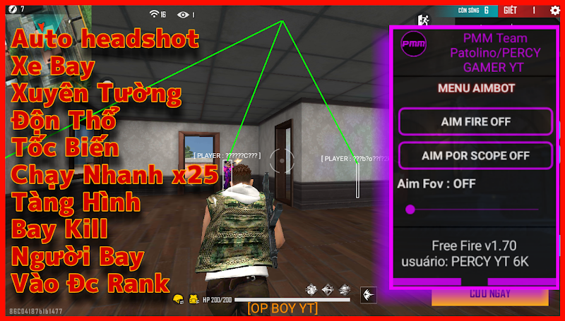 MENU MOD FREE FIRE OB32 -MOD AUTO HEADSHOT 100%, AIM BOT, AUTO GHIM ĐẦU, CHẠY NHANH, KHÔNG LỖI VĂNG GAME V21