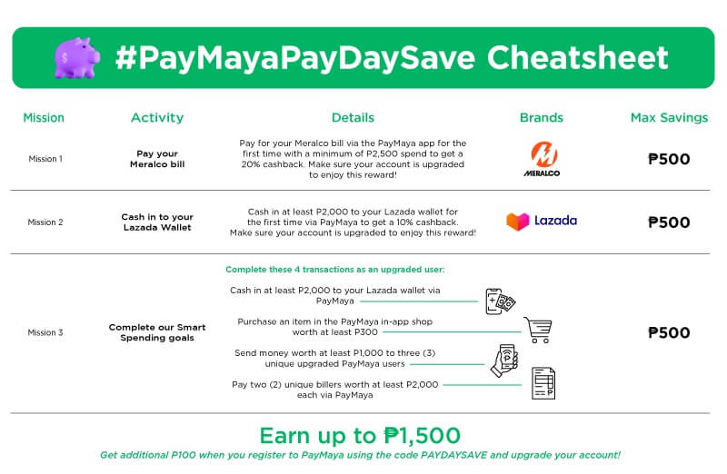 PayMaya PayDay Save