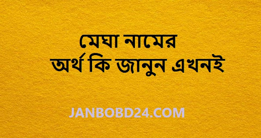 মেঘা নামের অর্থ কি