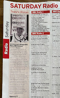 Radio Times includes Disgusted, Mary Whitehouse in Today's Choices