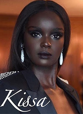 Beautiful african model the caption reads Kissa