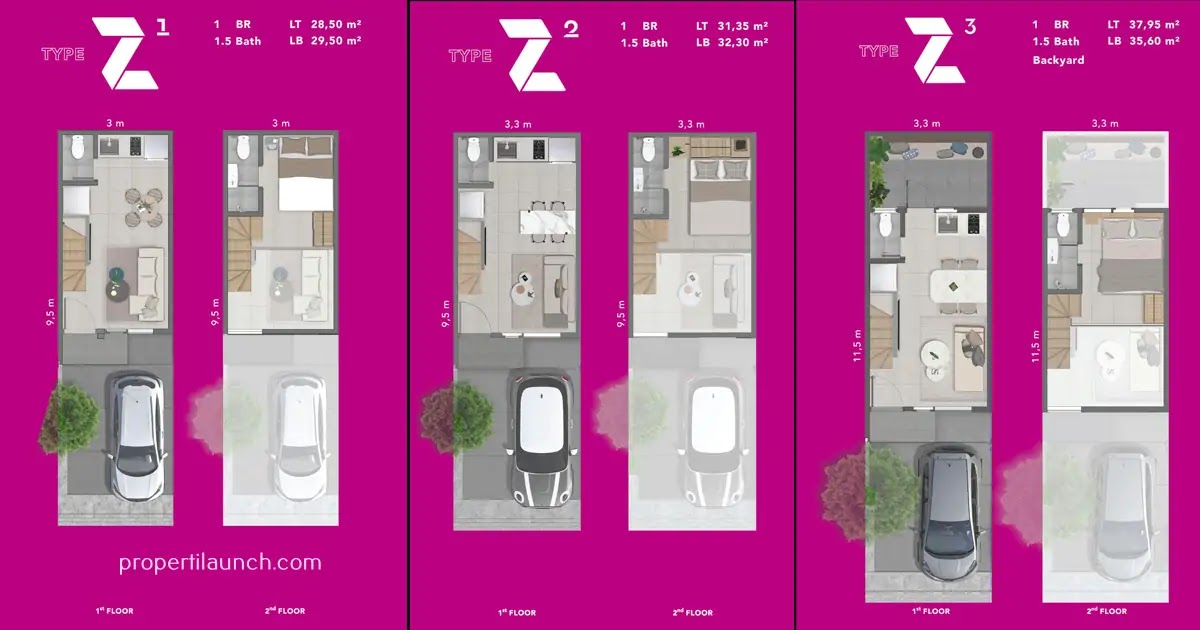 Rumah Park Serpong XYZ Livin tipe Z1,Z2 dan Z3