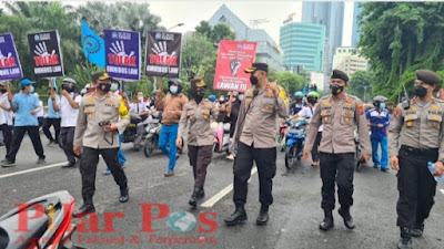 Polrestabes Surabaya Amankan 3 Aksi Unjuk Rasa, Semua Berjalan Dengan Kondusif 