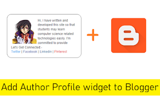 Add Author Profile widget to Blogger