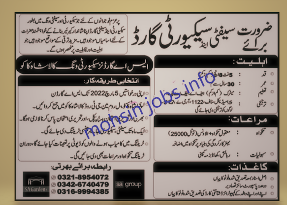 multiple new most demanding jobs in Directorate of Sports and youth affairs departments 2022 | new latest Security Guard jobs 2022