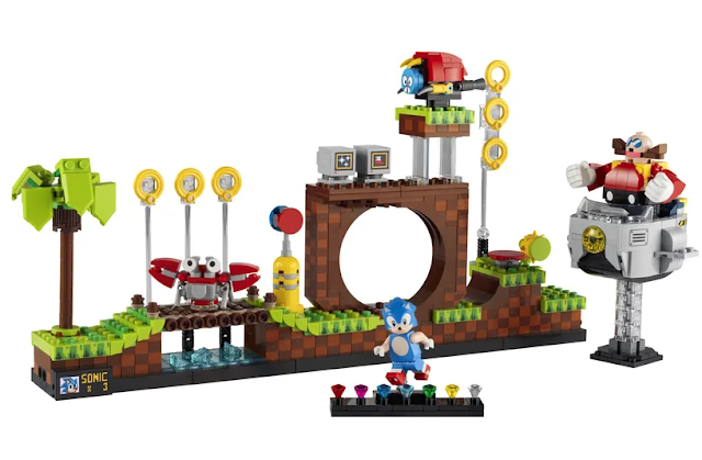 Lego - conjunto do personagem Sonic, dos antigos videogames da Sega