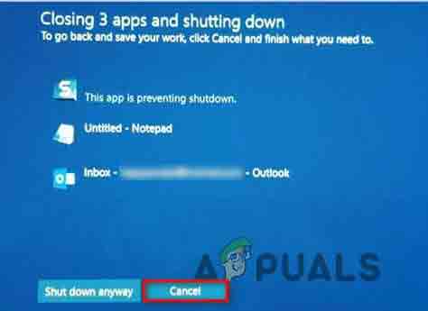 حل مشكلة بقاء البرامج مفتوحة في Windows 10