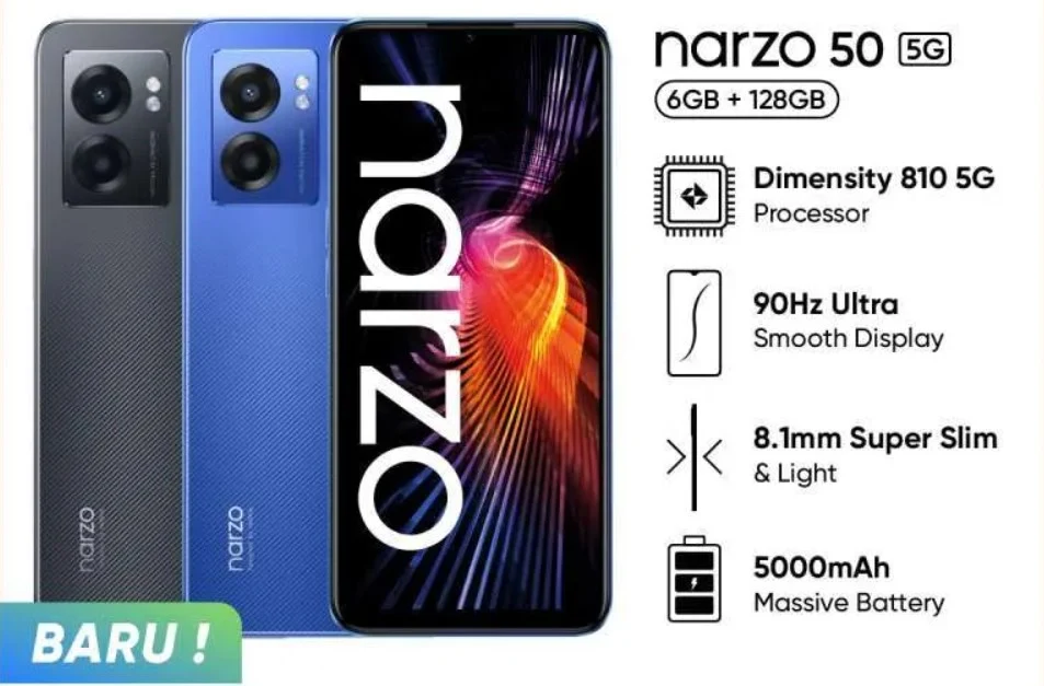 Perbedaan Realme Narzo 50 5G vs Realme Narzo 50 4G, Pilih Mana?