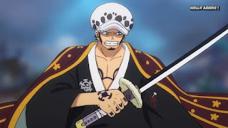 ワンピースアニメ  915話 ワノ国編 | ONE PIECE トラファルガー・ロー かっこいい トラ男 Trafalgar Law