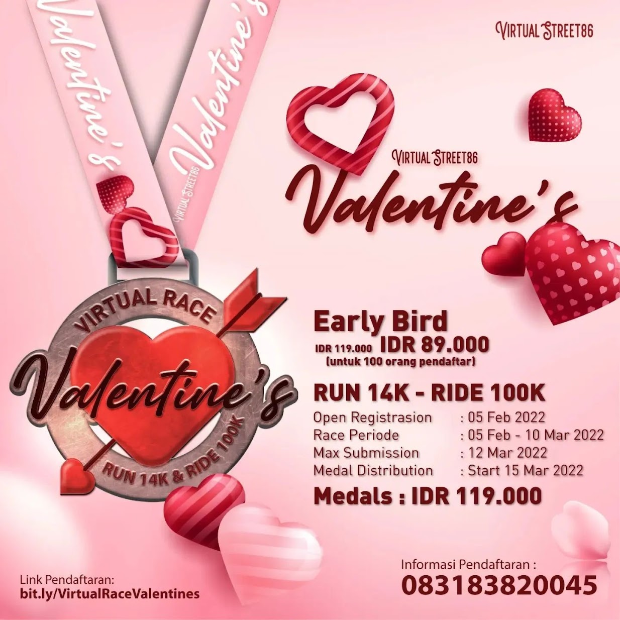 Virtual Race Valentine's Day â€¢ 2022