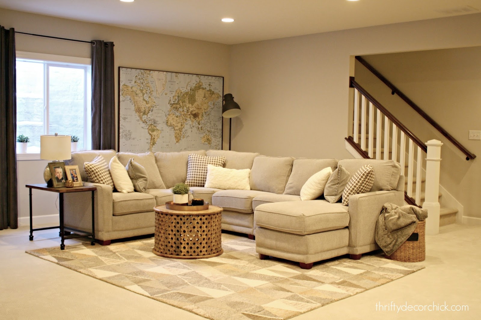 Lazyboy light gray sectional