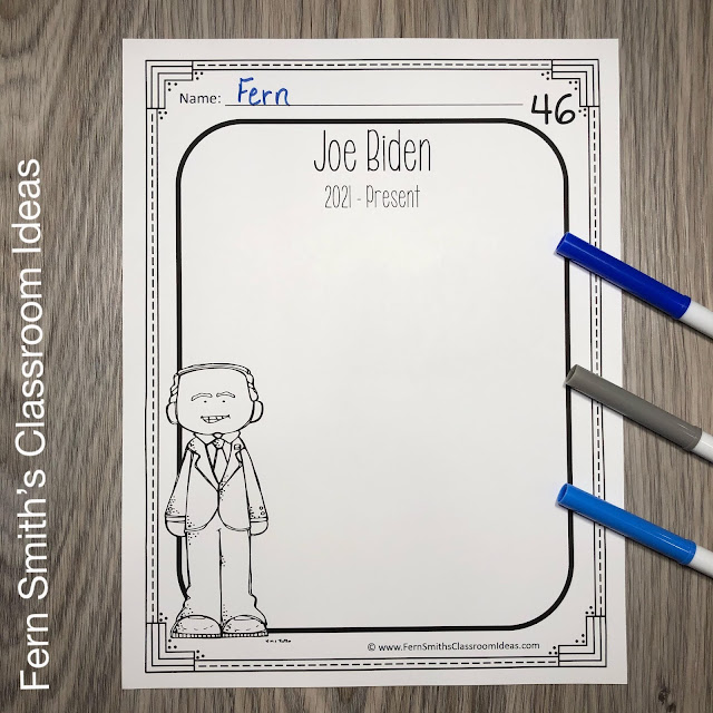 Click Here to Get This United States Presidents Class Project for Kindergarten and 1st Grade