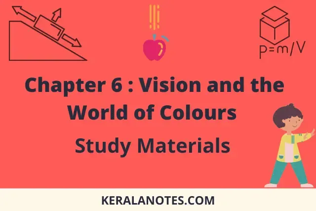 SSLC Physics Chapter 6 Vision and the World of Colours Notes