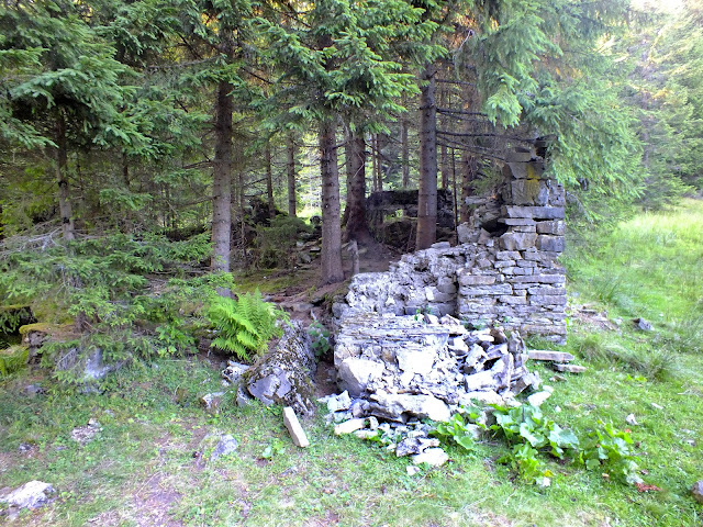 Руины туристского приюта на полонине Маришевской