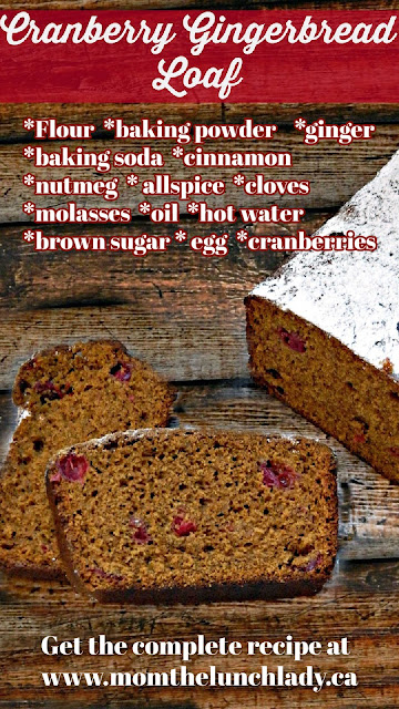 Cranberry Gingerbread Loaf Pin-able