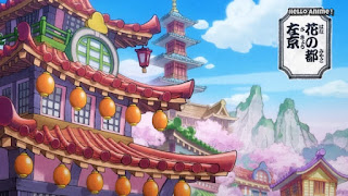 ワンピースアニメ 921話 ワノ国編 | ONE PIECE 花の都 左京