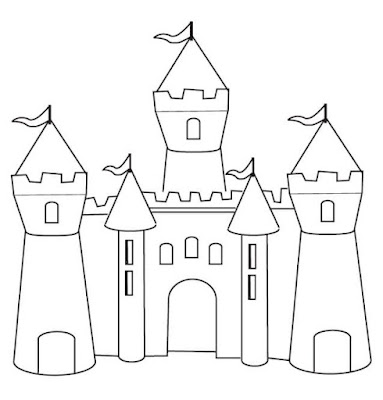 Desenhos de castelo para colorir