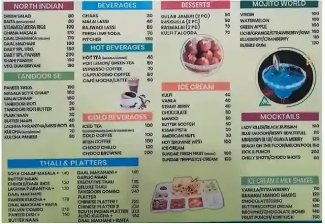 masti zone menu