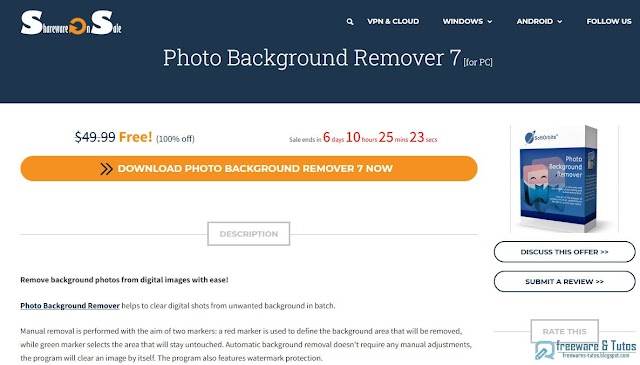 Offre promotionnelle : SoftOrbits Photo Background Remover gratuit !