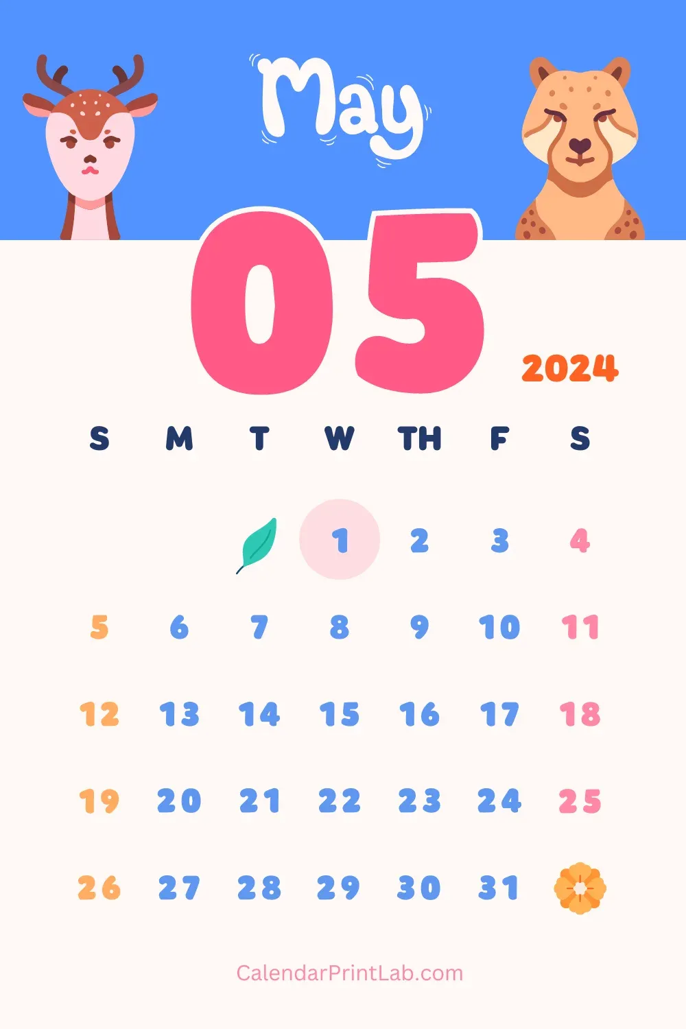 May 2024 Calendar Mobile Wallpaper