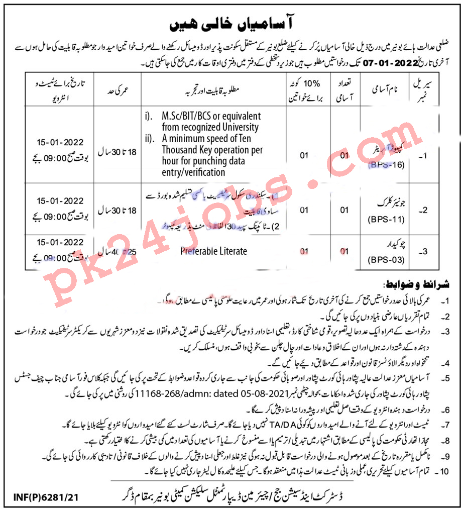 Session Court Jobs 2022 – Today Jobs 2022