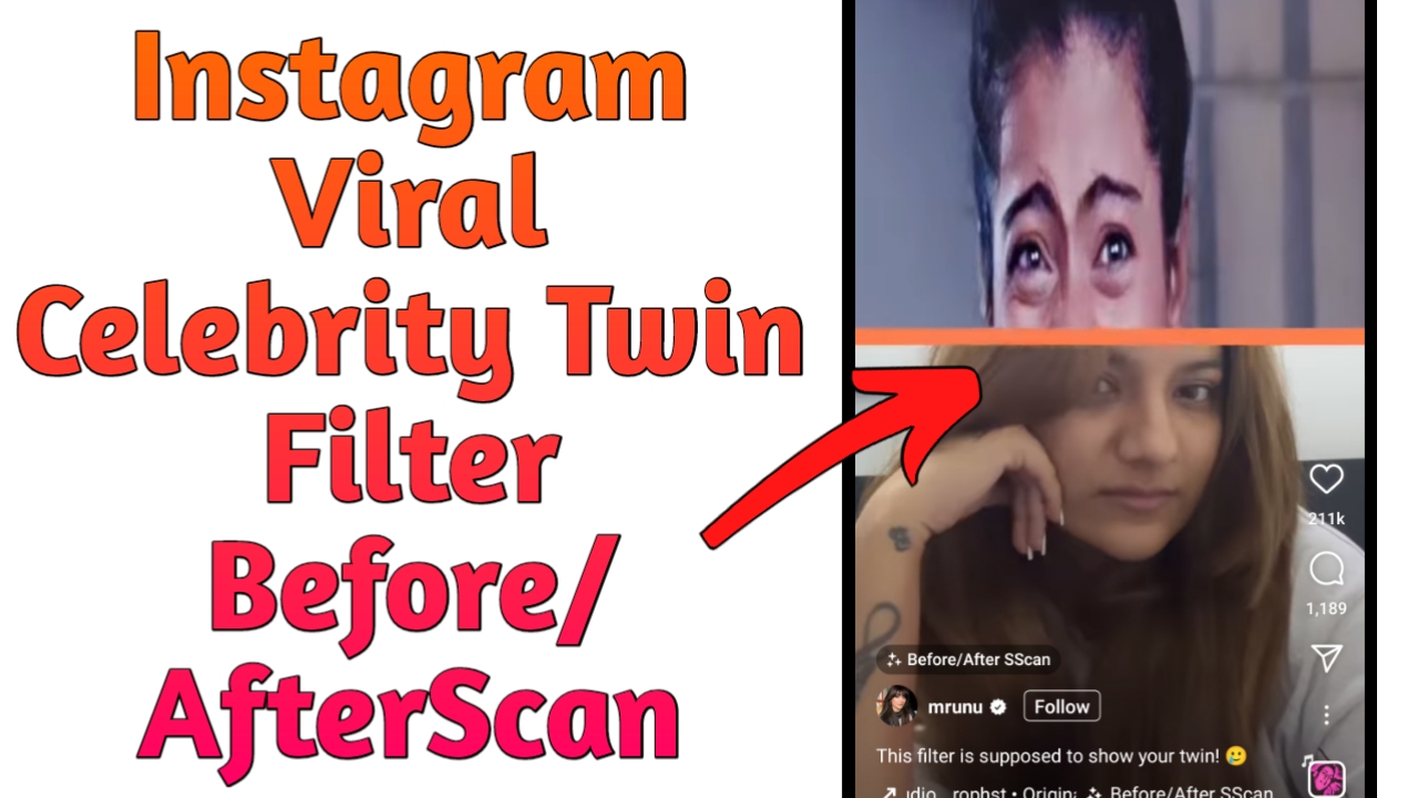 Instagram Celebrity Twin Reels Filter | Before After Scan Reels Filter