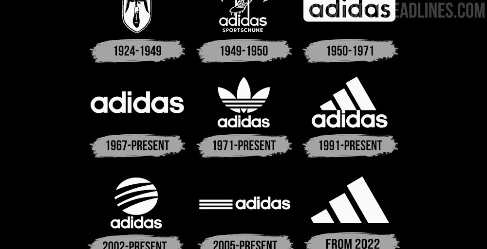 Sequía ambiente márketing Full Adidas Logo History - New Logo From 2022 - Footy Headlines