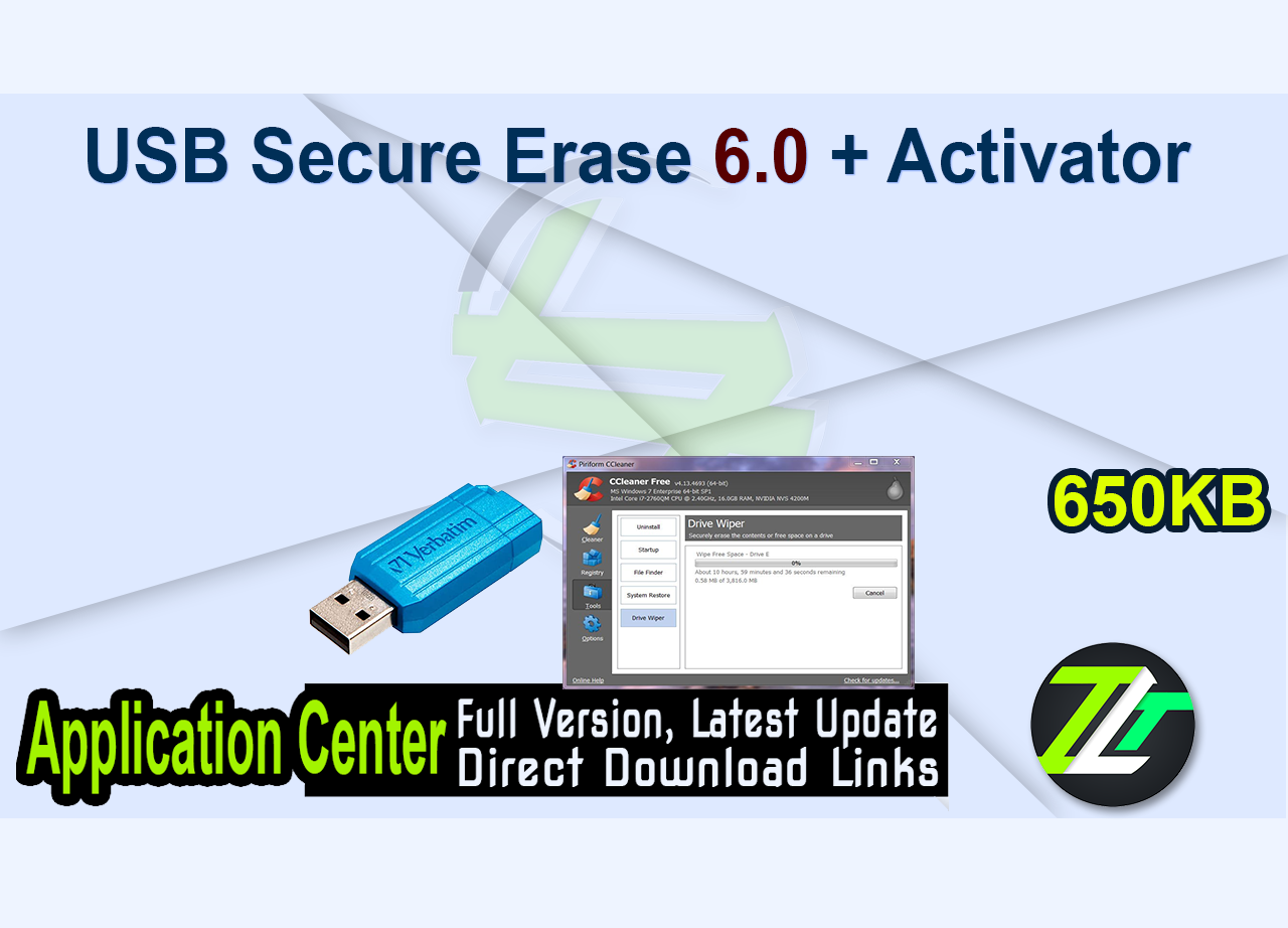 USB Secure Erase 6.0 + Activator