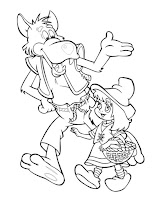 Little Red Riding Hood Coloring sheets to print for free