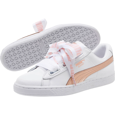 Puma Basket Heart - Đôi giày nổi bật với dây giày bằng vải lụa