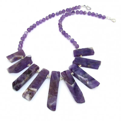 chevron amethyst stick jewelry gift for her