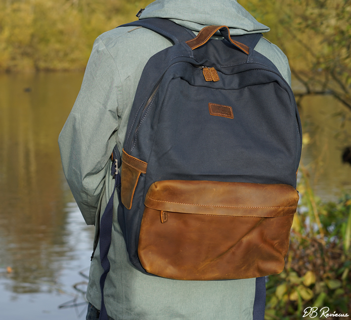 The Sawyer Blue and Tan Tarpa Backpack from Trendhim