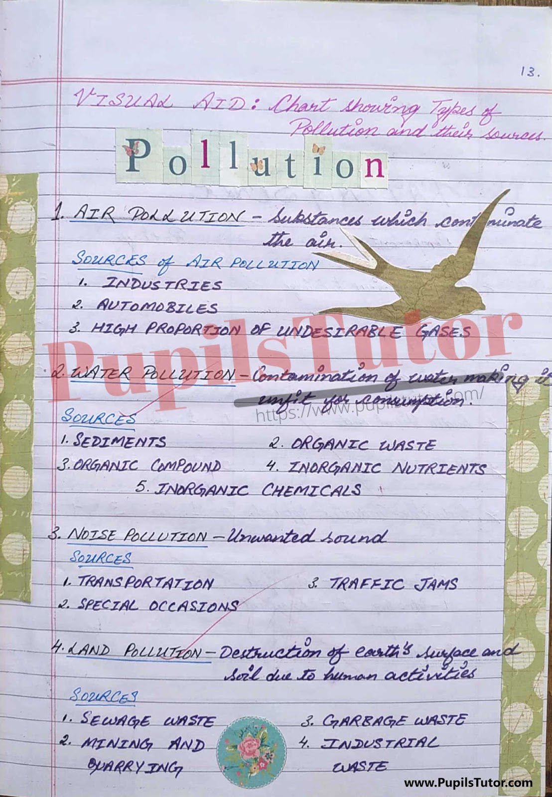 Class/Grade 6 To 10 Environmental Studies Lesson Plan On Types Of Pollution For CBSE NCERT KVS School And University College Teachers – (Page And Image Number 3) – www.pupilstutor.com