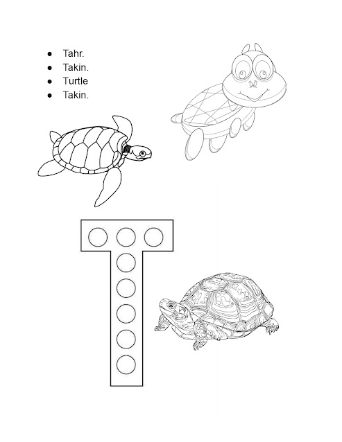 Letters coloring page